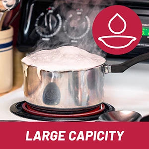 4 Pack Black Cooktop Drip Pans, Compatible with GE Hotpoint Stove. Include 2 Pcs 6'' Range Replacement Drip Pans and 2 Pcs 8 ''