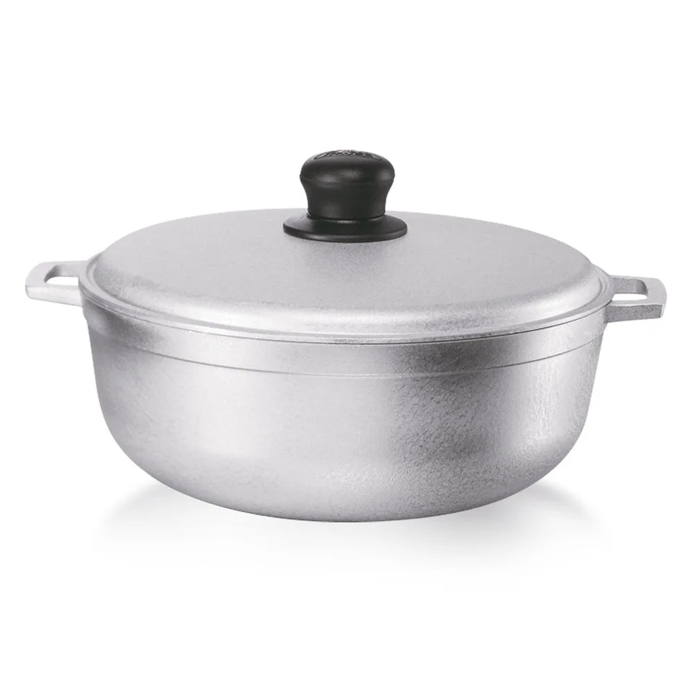 3.7qt Cast Aluminum Caldero Durable Nonstick Cooking Pot with Lid Ideal Rice Stews Soups Beans Versatile Kitchen Essential Oven