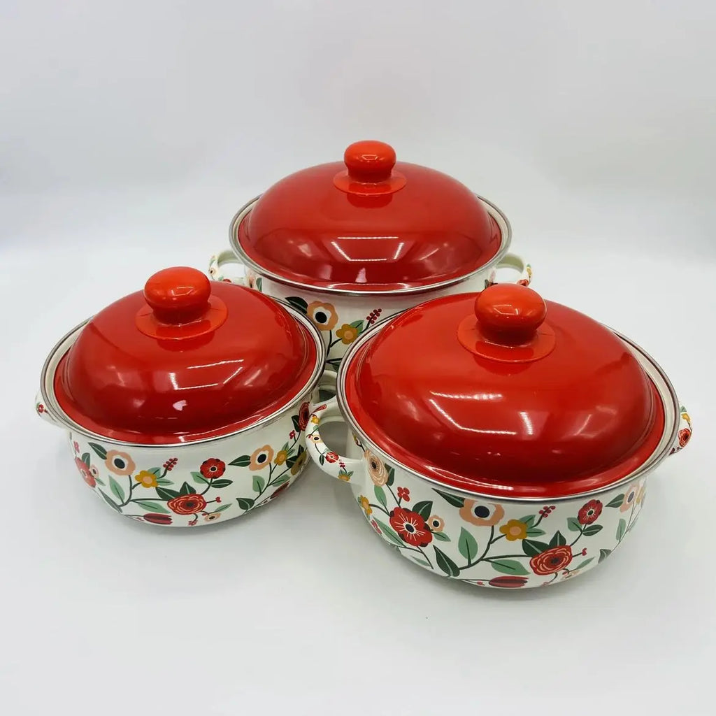 Enamel Thickened Stew Pot Household Kitchen Cookware Cooking Noodles Hot Milk Baby Supplement Stock Pot