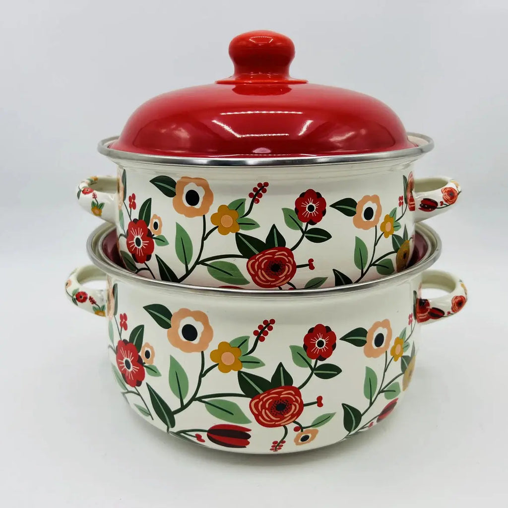 Enamel Thickened Stew Pot Household Kitchen Cookware Cooking Noodles Hot Milk Baby Supplement Stock Pot