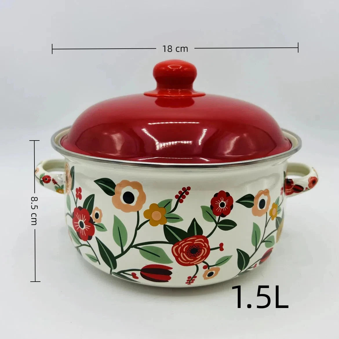 Enamel Thickened Stew Pot Household Kitchen Cookware Cooking Noodles Hot Milk Baby Supplement Stock Pot