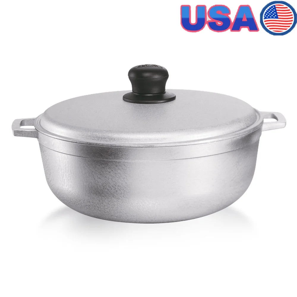 3.7qt Cast Aluminum Caldero Durable Nonstick Cooking Pot with Lid Ideal Rice Stews Soups Beans Versatile Kitchen Essential Oven